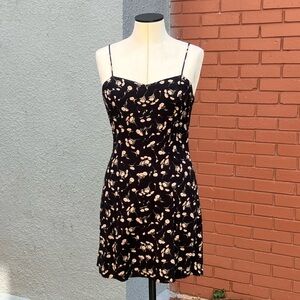 Vintage La Belle Daisy Pattern Thin Strap Sun Dress Women’s Small Made in USA